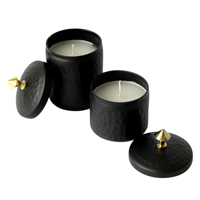 BRASS & IRON HAMMER CANDLE CONTAINER (POLISH & COLOR)